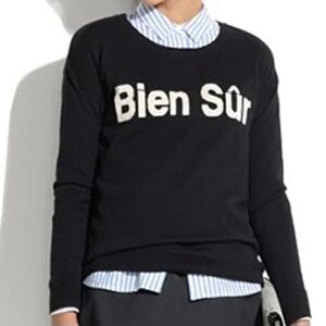 Madewell Bien Sûr Graphic Intarsia Pullover Sweater